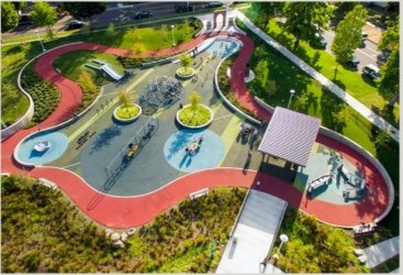 Landscaped parks at Palm City Haridwar